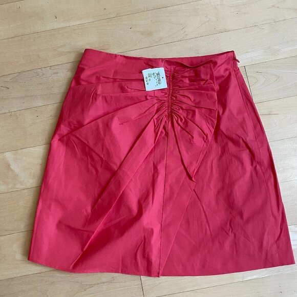 CLUB Monaco new coral skirt BNWT faux wrap bow. - Picture 4 of 10